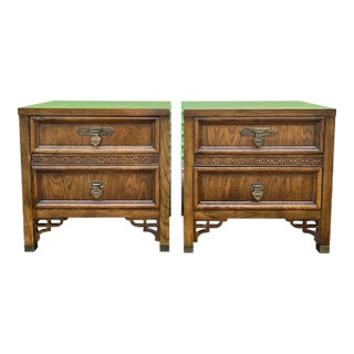Dixie Shangri-La Asian Modern Design Nightstands For Sale