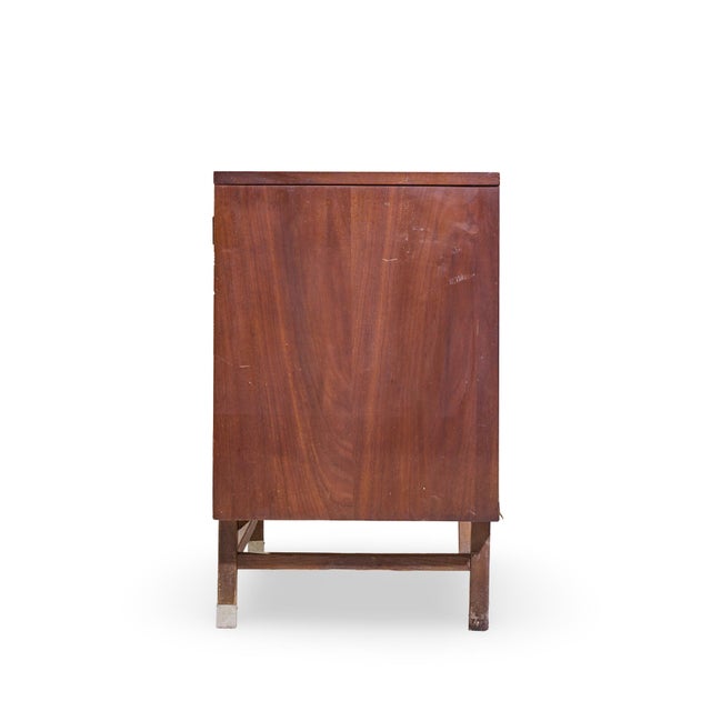 Stanley Furniture Stanley Mid Century Walnut Harlequin Credenza For Sale - Image 4 of 10