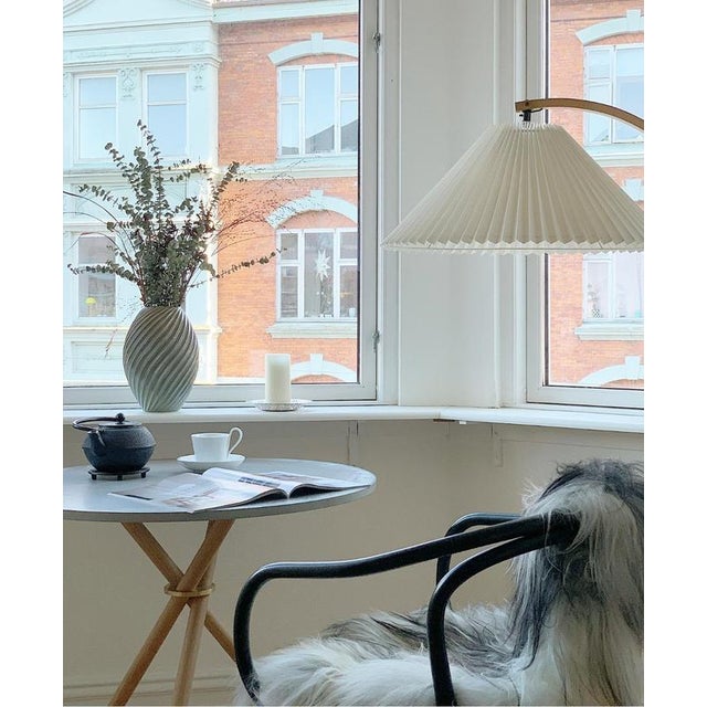 Aldric Light Concrete Top and Light Oak Legs Café Table by Eberhart Furniture For Sale - Image 10 of 13