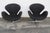 Fritz Hansen Denmark Danish Modern Mid Century Black Swan Chairs a Pair 5379 For Sale - Image 13 of 15