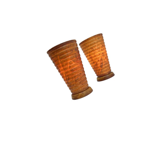 Brown Alabaster Vase Table Lamps from Pegasam, Spain, 1980s, Set of 2 For Sale - Image 10 of 11