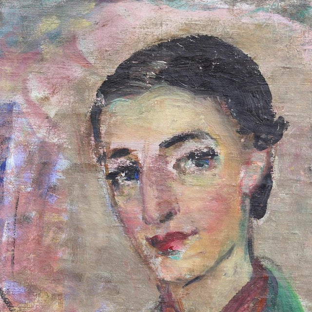 1950s Lilian E. Whitteker, Self-Portrait of the Artist, 1952, Oil Painting, Framed For Sale - Image 5 of 18