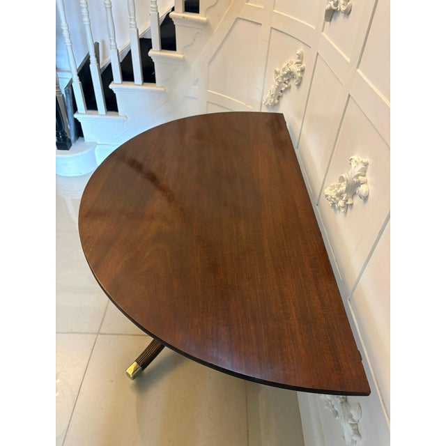 Antique Georgian Mahogany Extendable Triple Pillar Dining Table, 1800 For Sale - Image 10 of 18