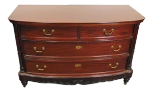 Regency Style Carved Mahogany Commode