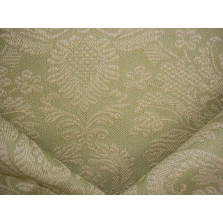 Brunschwig Fils Soubise Spanish Damask Herb Upholstery Fabric - 10-3/4 Yards For Sale