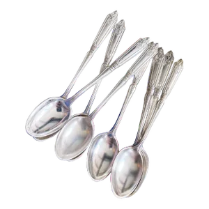 Set of 8 Demitasse Spoons From Hotel Commodore in Nyc, 1920s