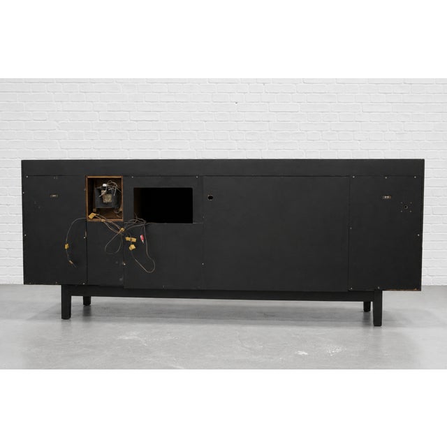 Extra Long Black Mid Century Modern Credenza | Custom Sideboard in the Style of Gio Ponti, C. 1960's For Sale - Image 15 of 15