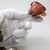 An extraordinary vintage long stem rose, handmade in Padua between the 1970s and 1980s, in solid Sterling Silver (925/000)...