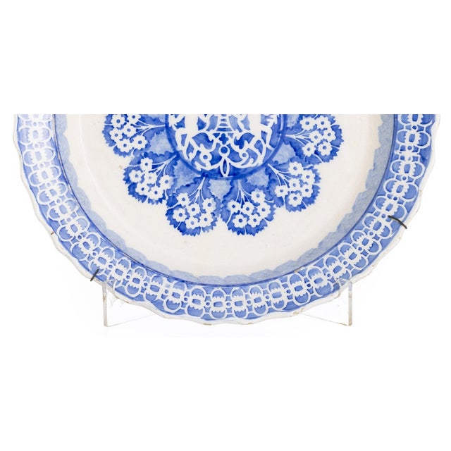 Earthenware Plate with Scalloped Rim, 19th Century For Sale - Image 6 of 8