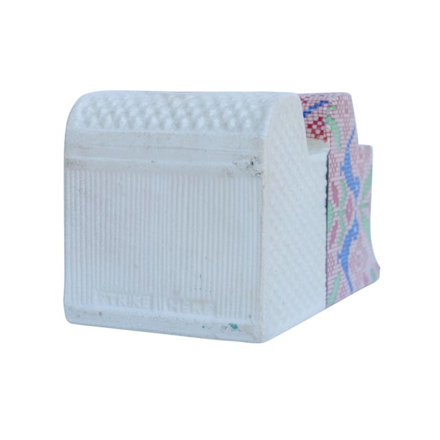 Hand Painted Japanese Ceramic Match Holder & Strikers - a Pair For Sale - Image 4 of 8