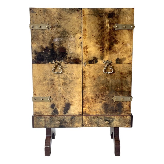 Parchment Bar Cabinet by Aldo Tura, 1950s For Sale