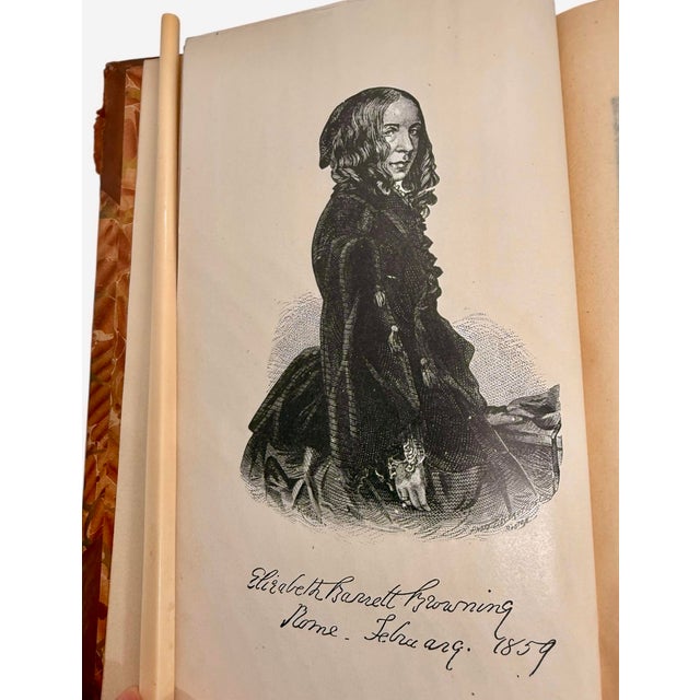 Antique Poetical Works of Elizabeth Barrett Browning Complete Edition Published by Thomas Y. Crowell & Company New York 1887 For Sale In Washington DC - Image 6 of 12