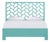 Silas Platform Bed King - Turquoise For Sale