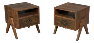 Pierre Jeanneret, Nightstands, Teak, Chandigarh, India, 1960s
