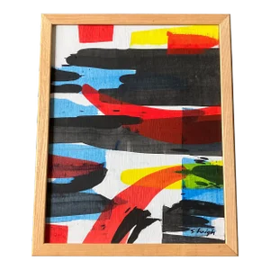 Contemporary Original Stephen Heigh Abstract Painting “Primary Walking Path”