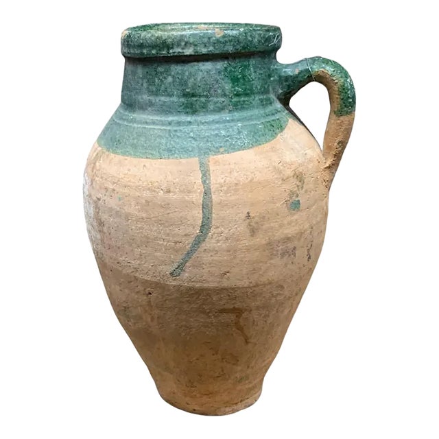 Vintage Turkish Terracotta Oil Jar For Sale
