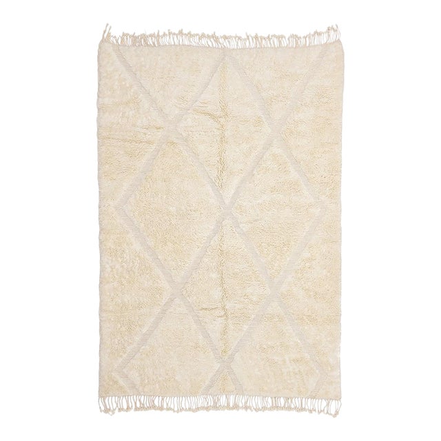 Premium Hand-Knotted Moroccan Wool Rug | 10'5" X 6'11" | One of a Kind For Sale