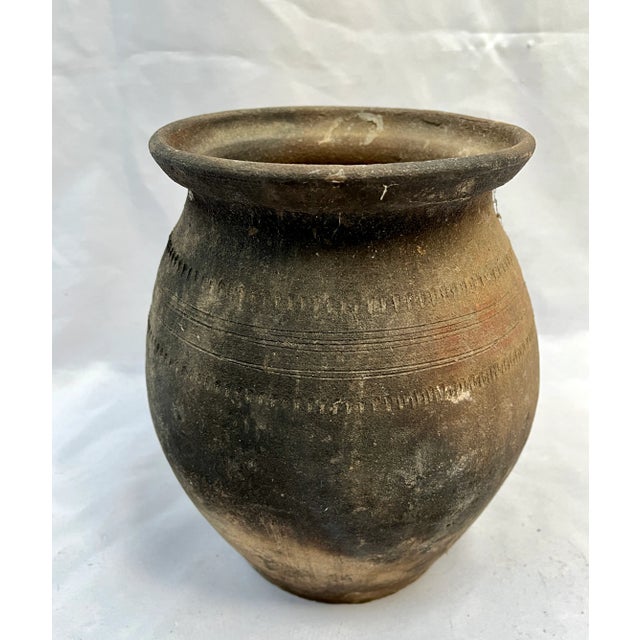Antique Turkish Handcrafted Pottery Pitcher For Sale - Image 4 of 11