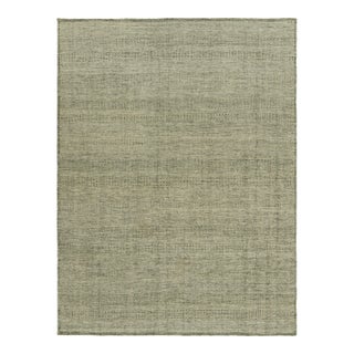 Rug & Kilim’s Contemporary Textural Rug in Green and White Tones - 13x18 For Sale