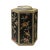 2010s Chinese Black Hexagon Container Flower Birds Embroidery Porcelain Cover For Sale - Image 5 of 11