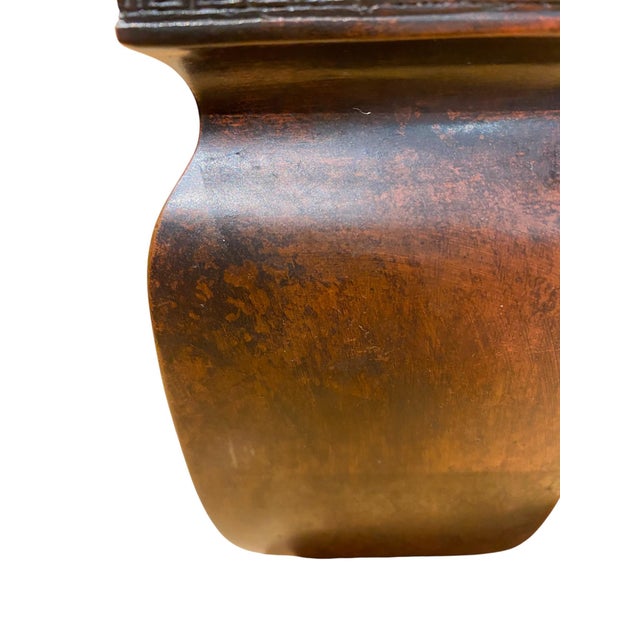 Japanese Bronze Archaistic Style Vase With Maker's Mark For Sale In San Francisco - Image 6 of 9