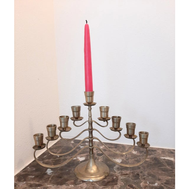Brass Candelabra 9 Swing Arm Candleholder For Sale In Fayetteville, AR - Image 6 of 7