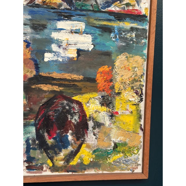1960s S. Pctcizon, Abstract Landscape, 1963, Oil on Canvas, Framed For Sale - Image 5 of 18