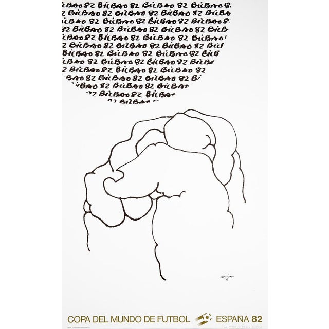 World Cup Lithograph Poster after Eduardo Chillida, 1982 For Sale - Image 6 of 6