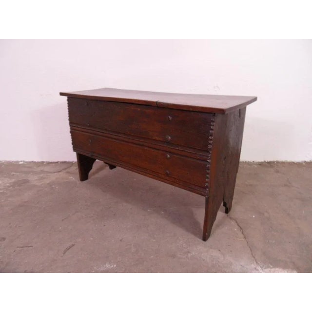 Small Antique Oak Chest For Sale - Image 13 of 13