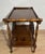 Spanish Mid-Century Wooden Bar Cart with Turned Legs and Bottle Holder For Sale - Image 9 of 12
