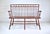 1990's American Folk style Windsor bench or settee with mortis & tenon joinery in the Birdcage style. Faux bamboo turnings...