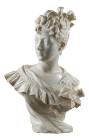 Henri Emile Allouard, Bust of a Woman, 1880, Marble