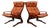 Mid Century Danish Modern Lounge Chairs Brown Leather Bentwood Set Pair Vintage For Sale