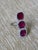 Metal Set in 18k Gold, Mozambique Ruby & Diamonds Cocktail, Three Stone Ring, Size 6.5 For Sale - Image 7 of 10