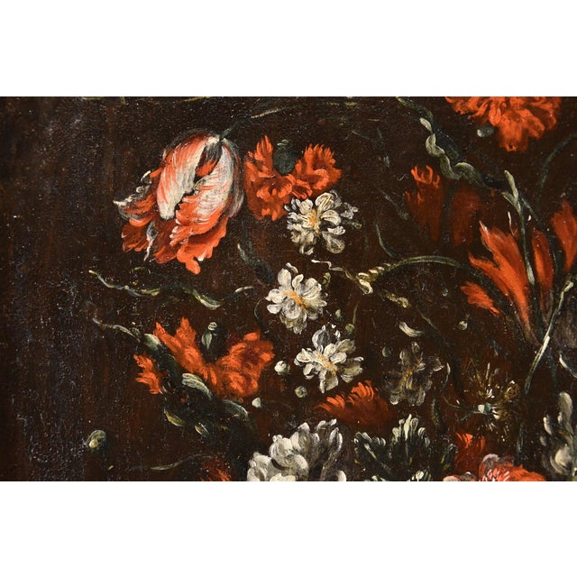 Francesca Volò Smiller detta Vincenzina, Still Life with Flowers, 1680, Oil on Canvas For Sale - Image 10 of 15