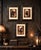 Black Set of 3 Framed Headless Horseman Halloween Prints in Ornate Gothic Frames For Sale - Image 8 of 12