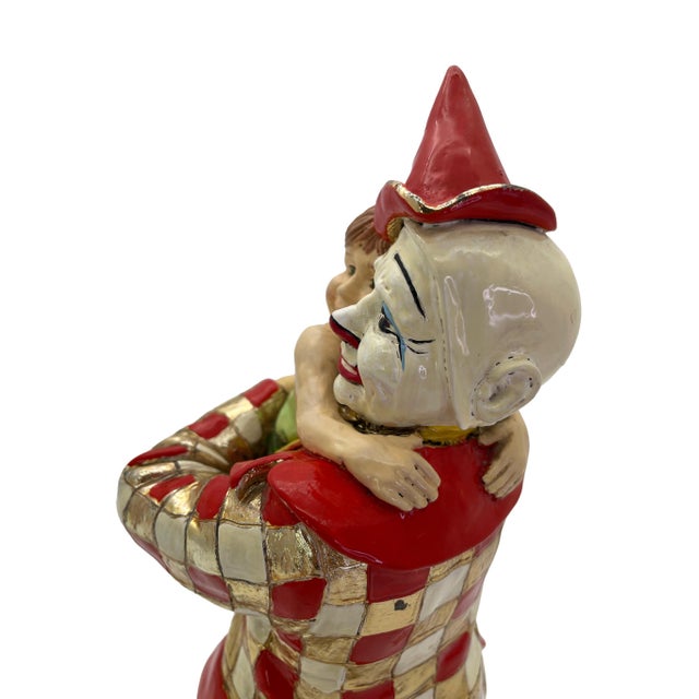 Ron Lee Child & Clown Sculpture on Onyx Base With 24k Gold Accents, Signed 1985 For Sale - Image 13 of 13