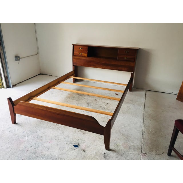 70’s Solid Cherry Full Size Bed Frame 88x60 Chairish