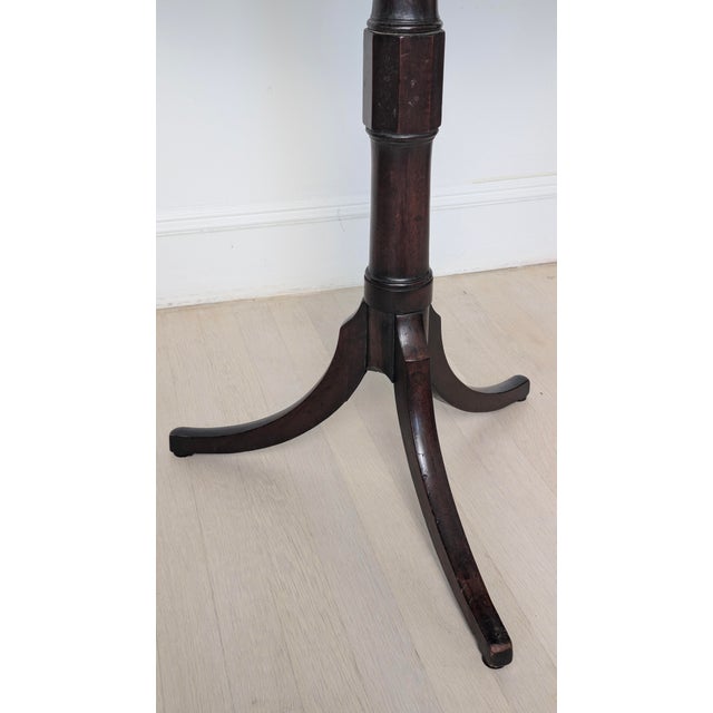 19th C. English Mahogany Tilt-Top Table With Tripod Pedestal Base For Sale - Image 13 of 15