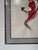 1980’s Vintage Fashion Illustration Painting – Red Dress Figure, Framed Under Glass For Sale - Image 4 of 12