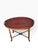 19th Century Antique Red Tole Tray Side Table on Mahogany Fan Bamboo Stand For Sale - Image 5 of 7