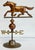 Vintage copper horse weathervane with embossed brass base. Mid-late 20th century piece. Perfect for decorating a desk,...