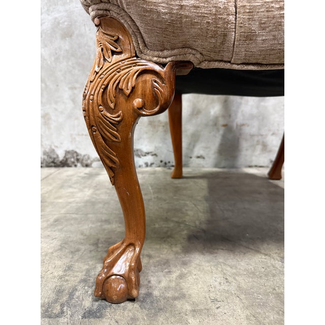 Exquisite Antique Late Victorian Rococo Revival Carved Walnut Armchairs - Pair For Sale - Image 11 of 16