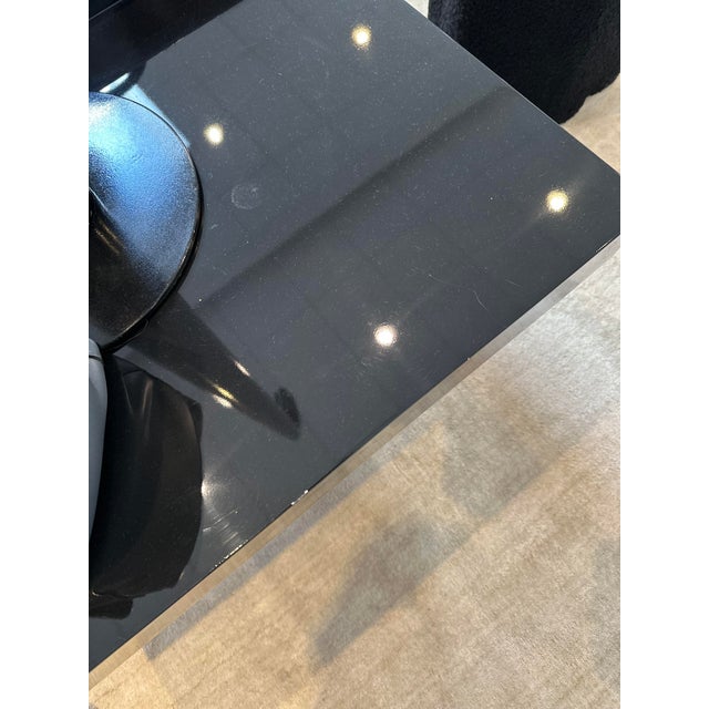 Modern Floor Sample Luca Coffee Table, Black Lacquer Table by Christian Siriano For Sale - Image 3 of 3