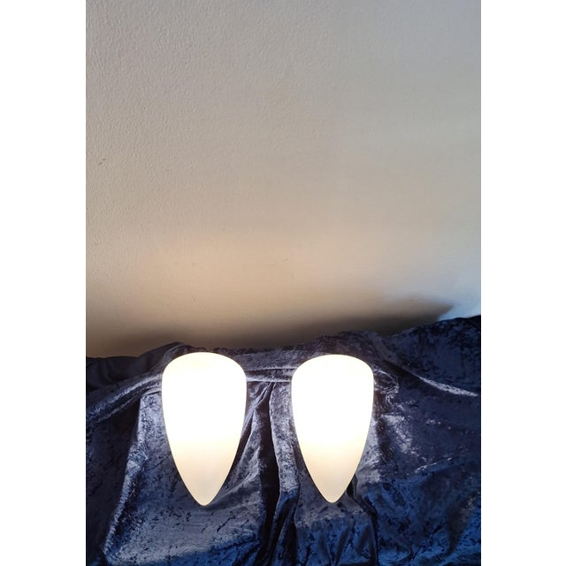 White Vintage German Wall Lamps from Honsel, 1970s, Set of 2 For Sale - Image 8 of 8