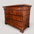 Elegant French Louis Philippe commode crafted in richly figured flame mahogany veneer, showcasing exceptional bookmatched...