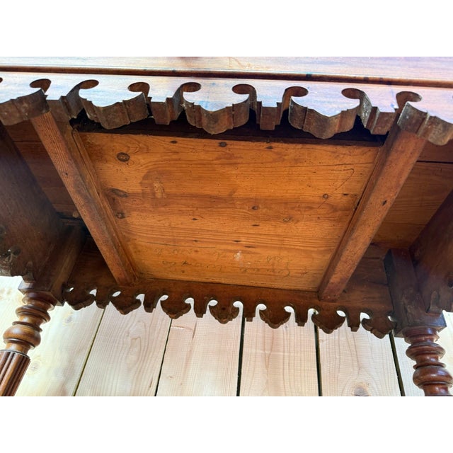 Metal Restoration Period Butchers Block in Wood, Marble and Brass For Sale - Image 7 of 8