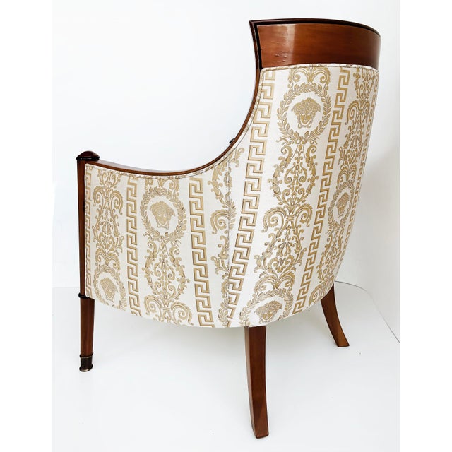 "Elena" Italianate Biedermeier-Style Chair by Gianni Versace Home With Medusa For Sale In Miami - Image 6 of 12
