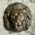 Mid 20th Century Vintage Boho Brass Lion Head For Sale - Image 5 of 6