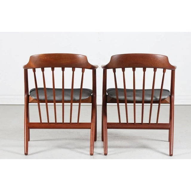 Set of Danish Modern Teak Armchairs in the style of Illum Wikkelsø, Denmark, 1960s For Sale - Image 4 of 11